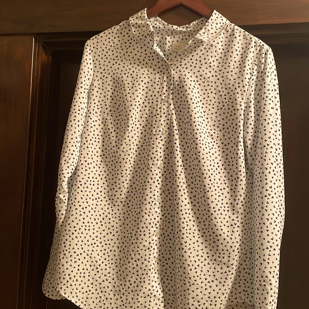 White button up blouse, size L